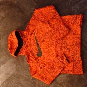 Nike Kids Graphic Orange Hoodie
